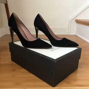 Gucci Black Suede Heels NEW